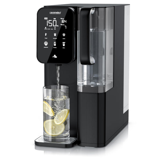 Arendo - Premium Osmoseanlage - 99,99% reines Trinkwasser - 7 stufiges Filtersystem (5+2) – Umkehrosmose/Wasserfilter – keine Installation - Auftisch Gerät – Heißwasserspender 40°C - 100°C – TDS