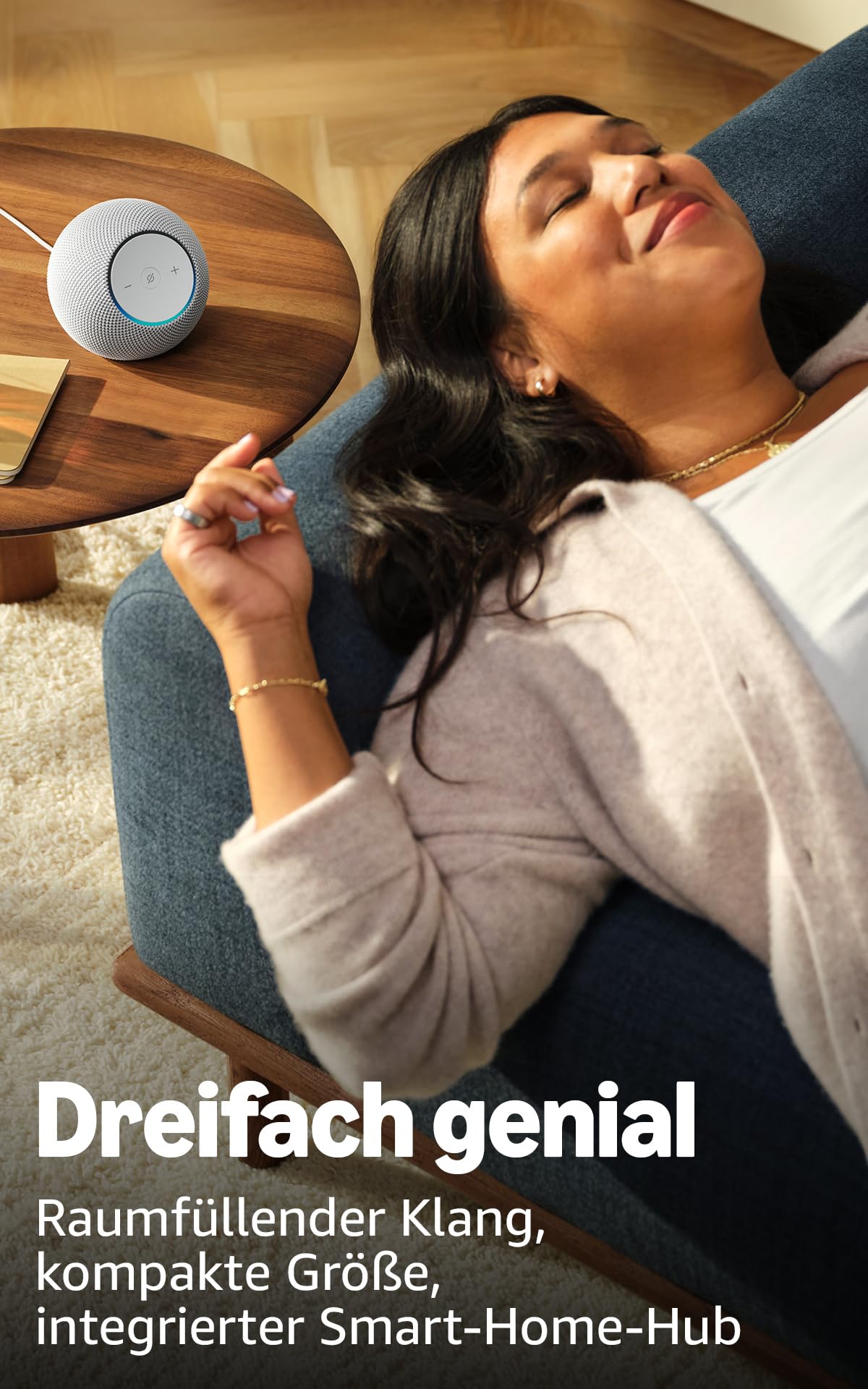Amazon Echo Dot Max (neueste Generation), Lautsprecher mit raumfüllendem Klang und integriertem Smart-Home-Hub, Graphit, mit Alexa+ Early Access (Packung mit 2)