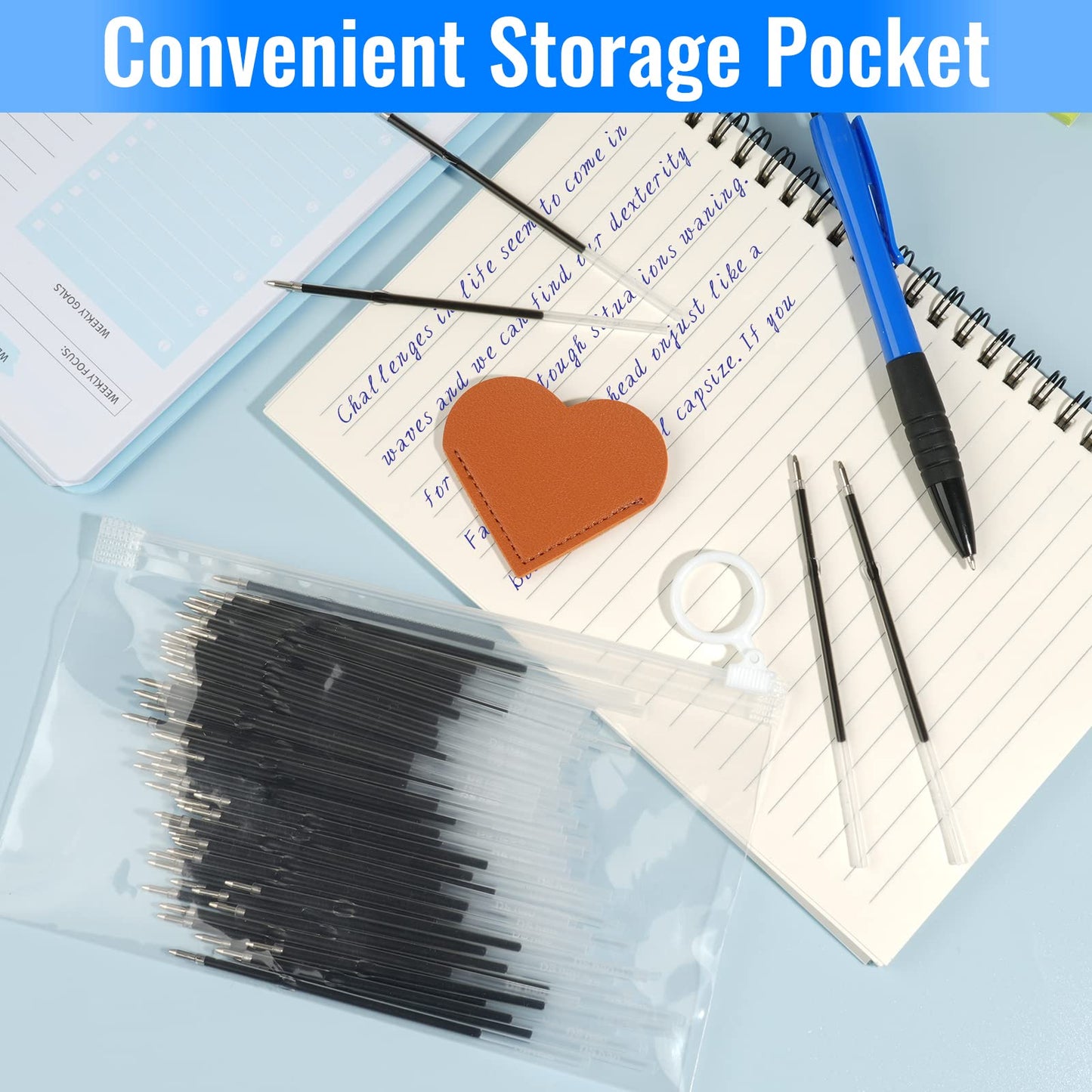 100 Stück Kugelschreiberminen 0,7mm Blau Ersatzminen für Büro