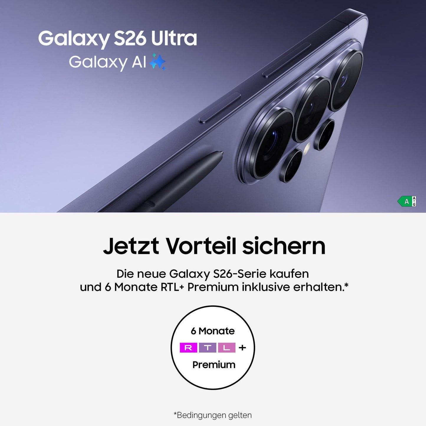 Samsung Galaxy S26+ AI Smartphone mit Galaxy AI, Ohne Vertrag, Handy mit Android, 12 GB RAM, 512 GB Speicher, AP Prozessor, 50 MP, Black, 3 Jahre Herstellergarantie [Exklusiv auf Amazon]