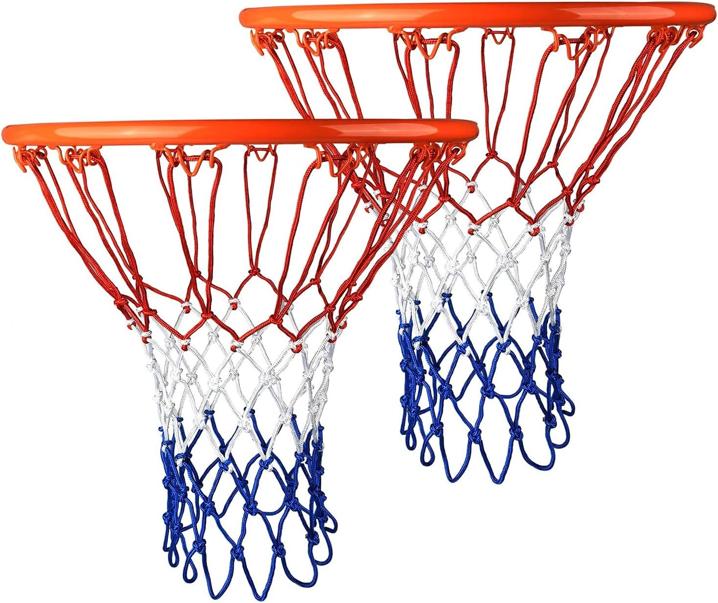 Robustes 2er Basketballnetz Set für Outdoor und Indoor in Standardgröße 50 cm-PIQIUQIU