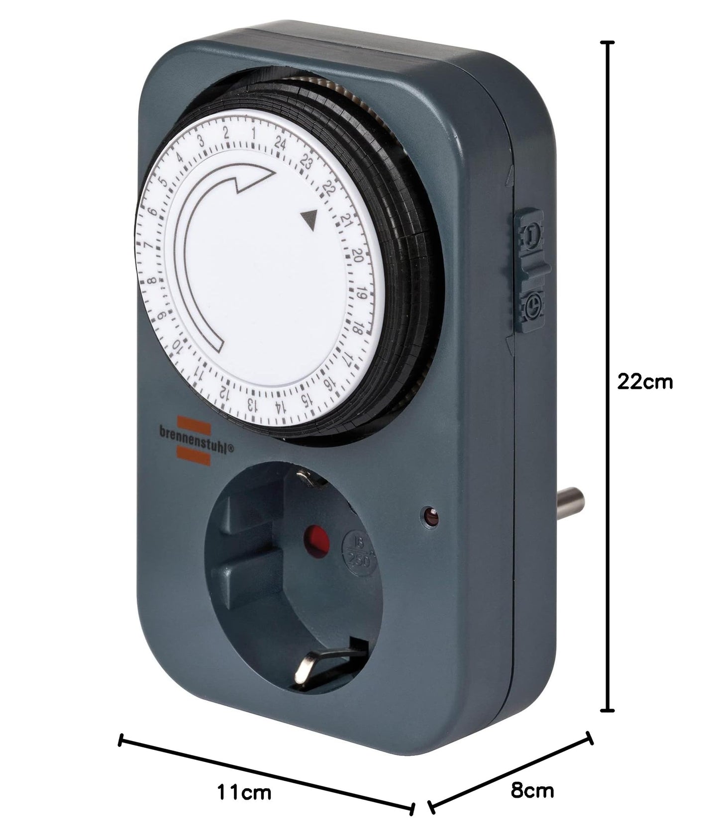 Mechanische Zeitschaltuhr Tages Timer Steckdose Beruehrungsschutz