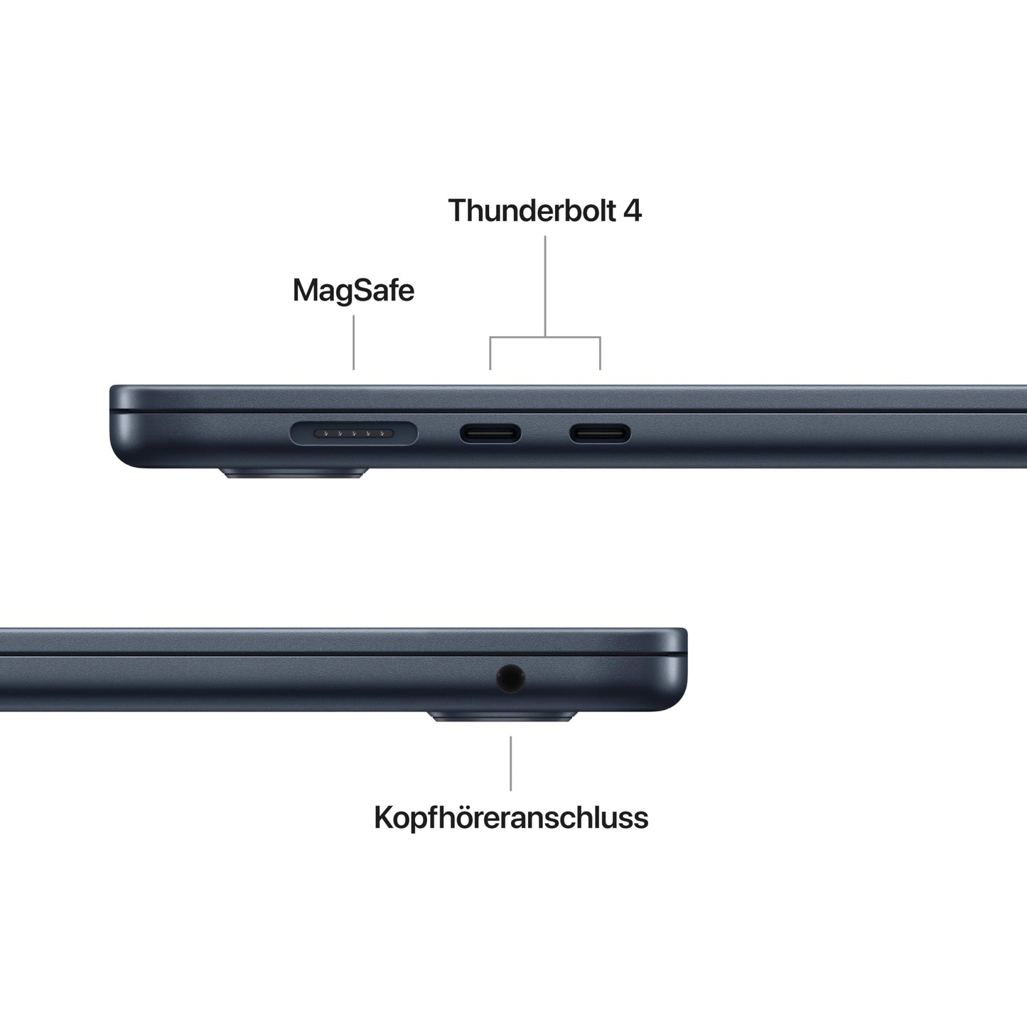Apple 15" MacBook Air Laptop, M5 Chip mit 10‑Core CPU und 10‑Core GPU: Entwickelt für KI, 15,3" Liquid Retina Display, 16 GB gemeinsamer Arbeitsspeicher, 512 GB SSD, Touch ID, WLAN 7; Mitternacht