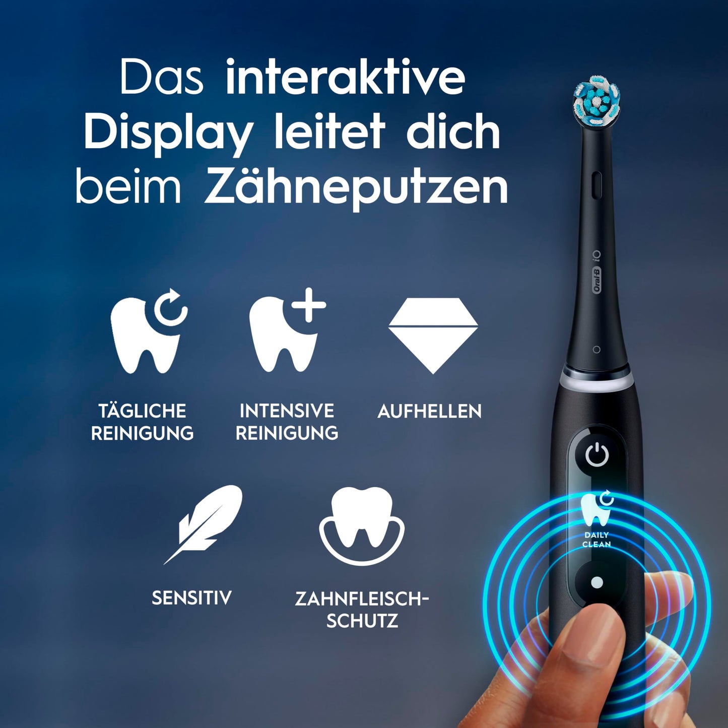 Oral-B iO Series 6 Plus Edition Elektrische Zahnbürste, Doppelpack — Electric Toothbrush, Inkl. 4 Aufsteckbürsten, 5 Putzmodi für Zahnpflege, Reise-Etui — Designed by Braun, Schwarz/Rosa