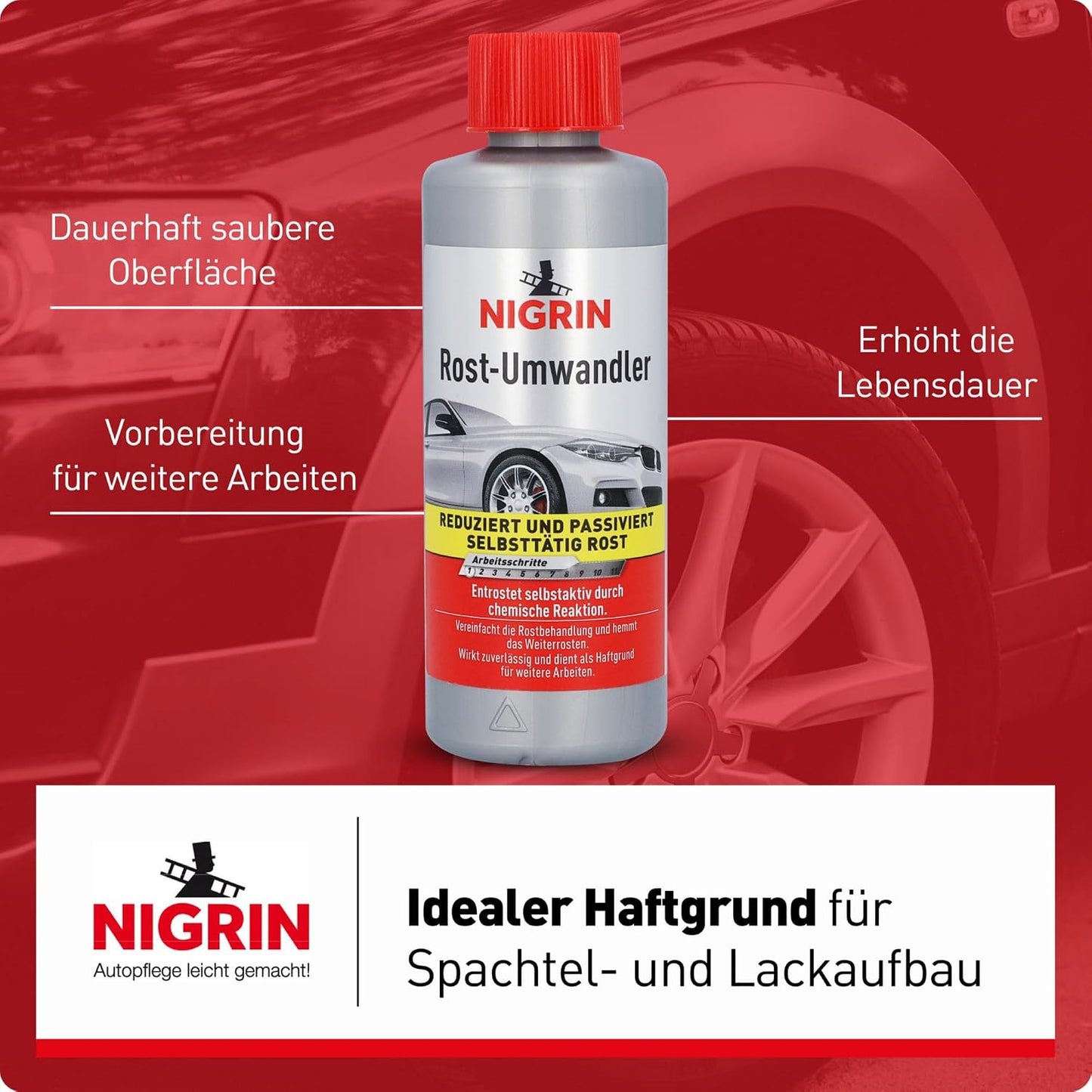 NIGRIN Rostumwandler 200ml – Selbstaktive Rostentfernung