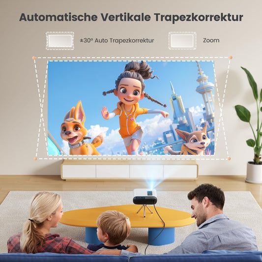 "Brillante Bildqualität: Tragbarer Full HD 1080P Mini Beamer für jedes Abenteuer"