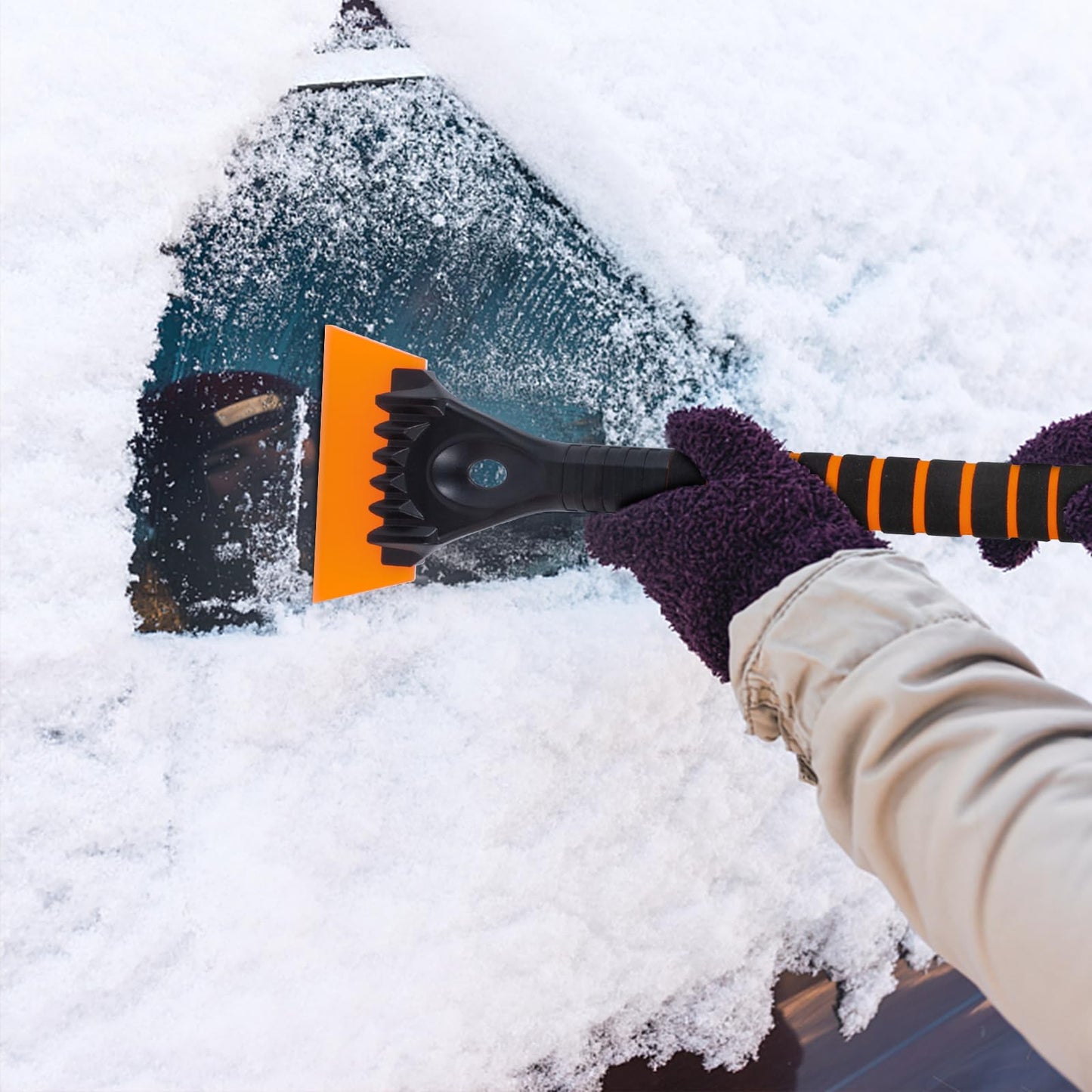 Effektiver BEEWAY Auto Eiskratzer mit Schneebürste für alle Fahrzeuge