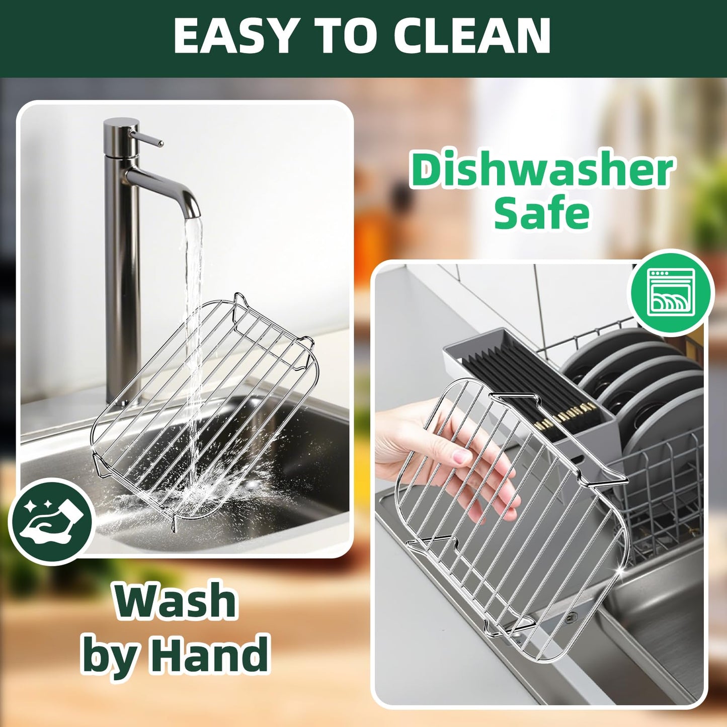 Stapelbares Heißluftfritteuse Zubehör aus Edelstahl 304