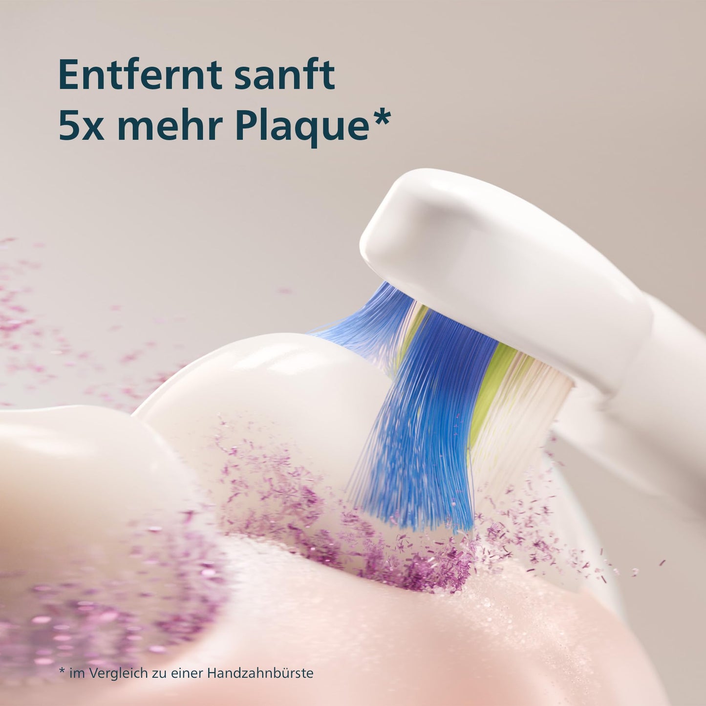 Philips Sonicare Series 3100 Elektrische Zahnbürste – Schallzahnbürste mit Drucksensor, 3 Intensitäten, EasyStart, SmarTimer, 14 Tage Laufzeit, Reiseetui, Weiß, 2er-Pack, HX4072/41, [Neu]