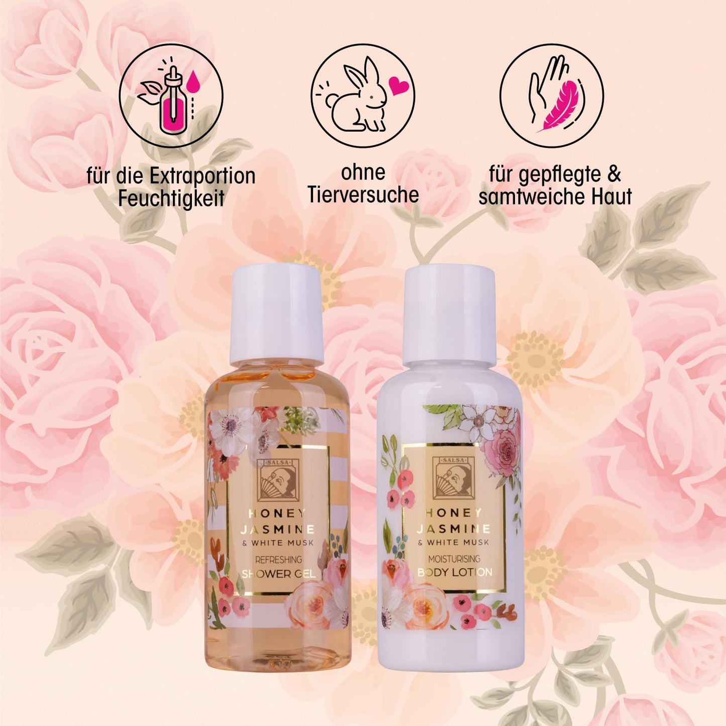 Accentra Duschset Frauen Geschenkset Honey Jasmine Pflegeset 2-teilig-accentra