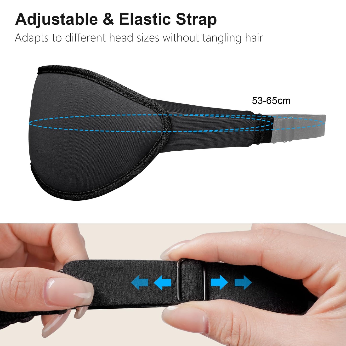 Gritin Schlafmaske für Seitenschläfer – 100 Prozent Lichtblockier