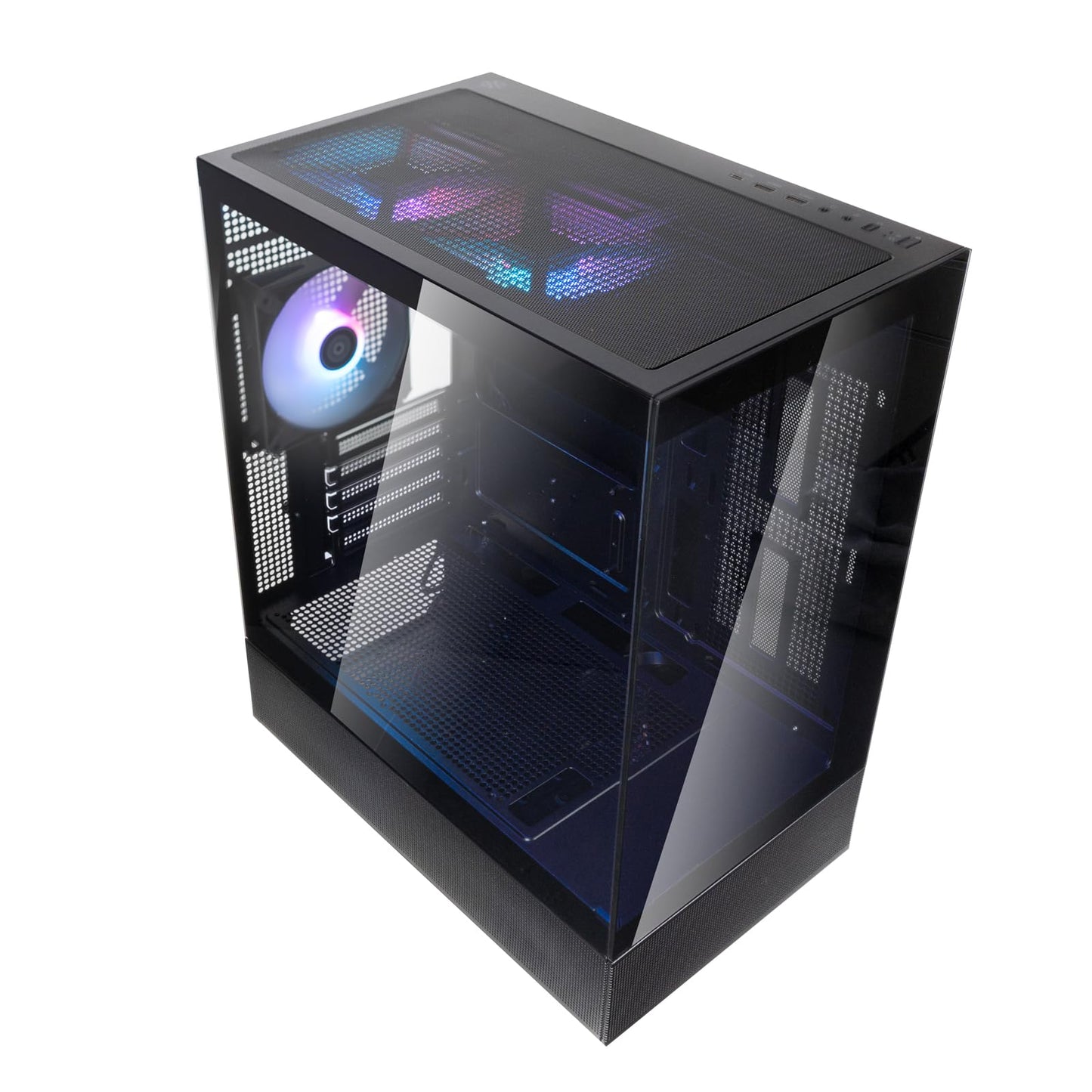 SilverStone Technology SST-LD04-B-ARGB - Lucid Serie, Panorama-Micro-ATX-Gehäuse mit beachtlichem 270°-Sichtfeld