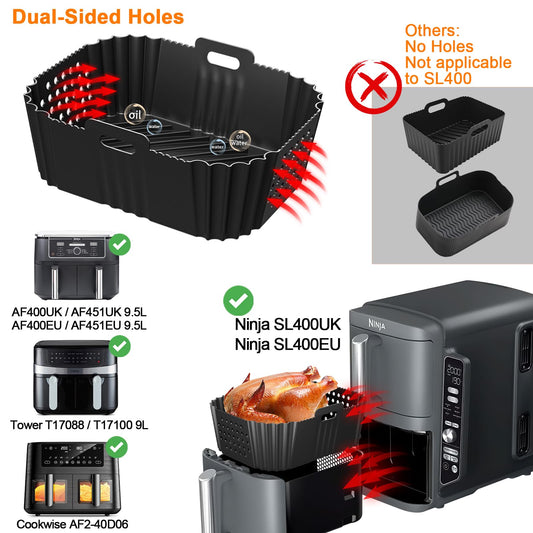 Praktisches Silikon-Zubehör für Heißluftfritteuse 2er Set