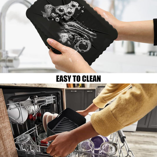 Silikon Zubehör für Heißluftfritteuse 2er Set Schwarz