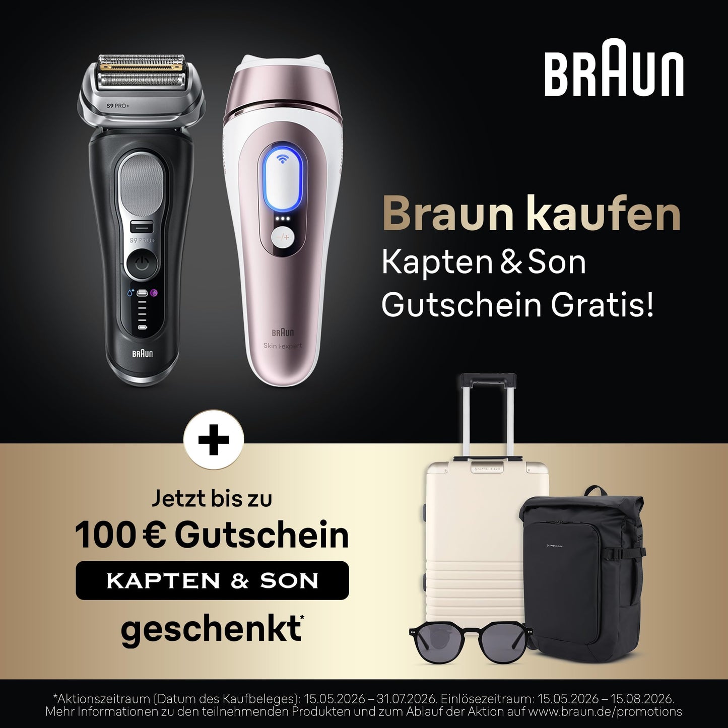 Braun Series 7 Rasierer Herren Elektrisch, Elektrorasierer, 60 Min. Akku, 4in1 SmartCare Center, +2 Aufsätze, Kabelloser Nass- & Trockenrasierer Männer, Wasserdicht, Made in Germany, 72-C7650cc, Gold