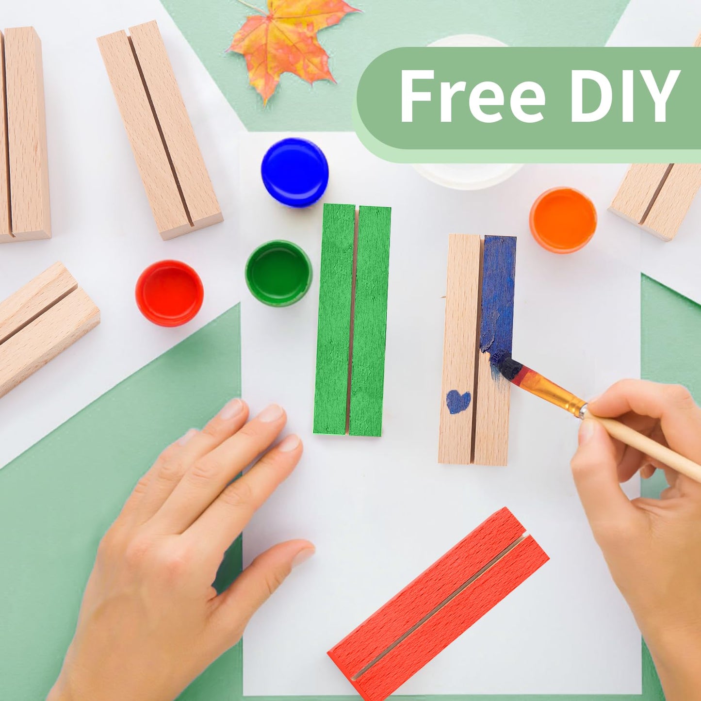 Kartenhalter Holz 10er Set Tischkartenstaender fuer Events 10x3x2cm