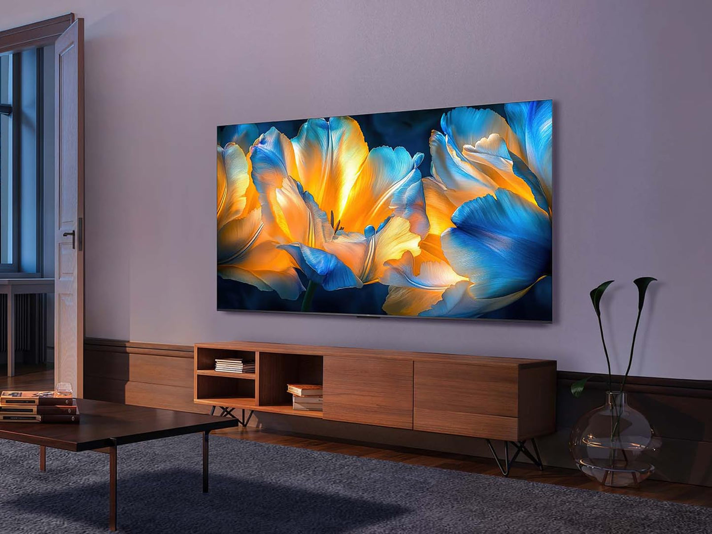 TCL 85Q6C 85 Zoll QD-Mini LED Fernseher, 4K HDR Premium 1000nits, Smart TV mit Google TV (Dolby Vision IQ & Atmos, Onkyo 2.1 Soundsystem, 144Hz Motion Clarity Pro, Game Master)