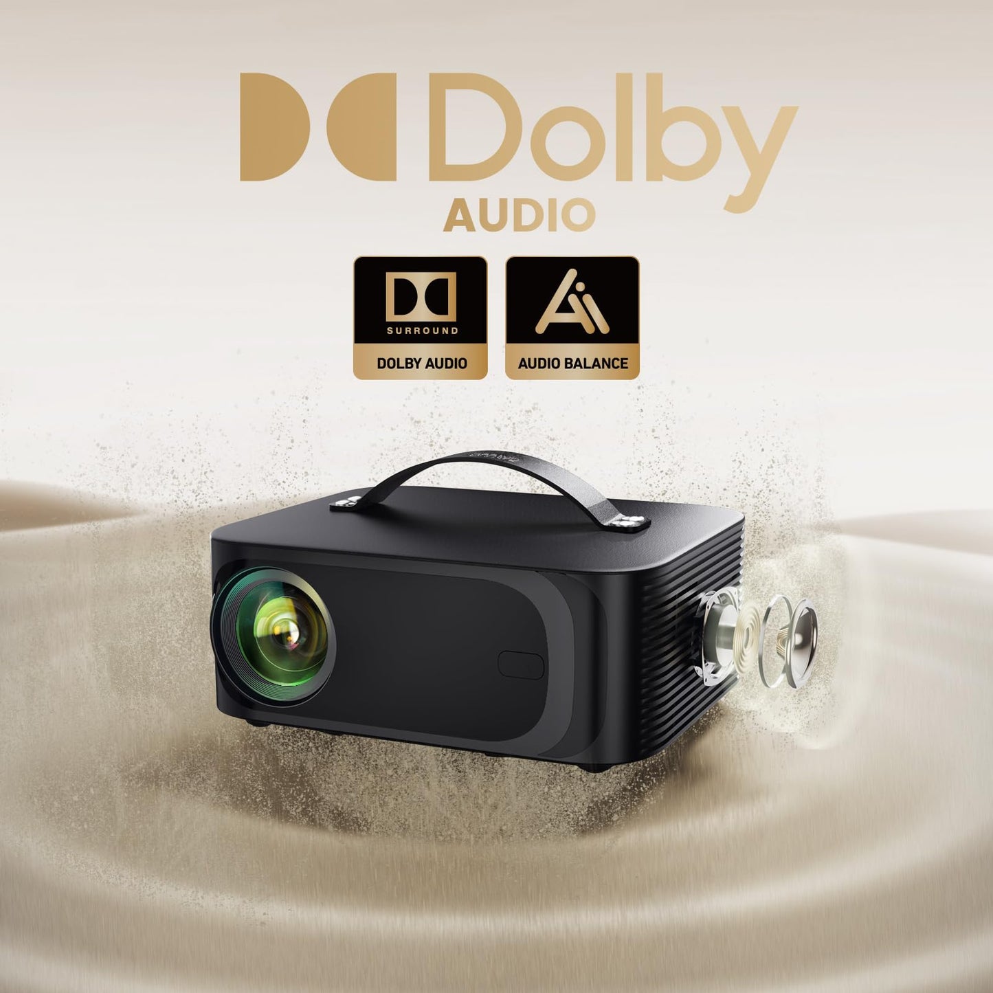Beamer 4k Heimkino【800+Offizielle Apps&Dolby Audio】 15000 ANSI KI Fokus ONOAYO HDR10 Projektor WiFi 6 Bluetooth 5.4 Smart mini Beamer Geeignet für Filmabende, Partys und die Fußball-Weltmeisterschaft