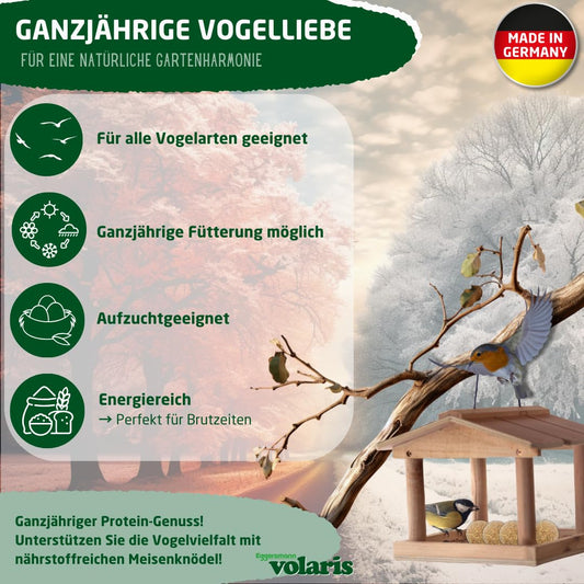 Eggersmann volaris Meisenknödel ohne Netz 200 Stück 18 kg MEISENkugel | Körnerkugel für Wildvögel | Nährstoffreiches Ganzjahresfutter für alle Vogelarten | Vogelknödel