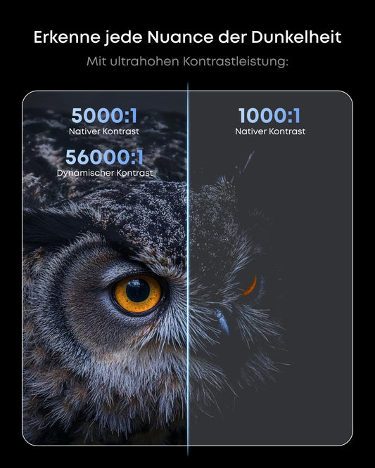 NEBULA X1 Triple Laser 4K Beamer, 3500 ANSI Lumen, 56000:1 Kontrast, 40W Stereo Sound, 0,9-1,5 optischer Zoom, Auto Kalibrierung, Dolby Vision, 300 Zoll, Micro-Gimbal, GTV, Mit Griff, Outdoor