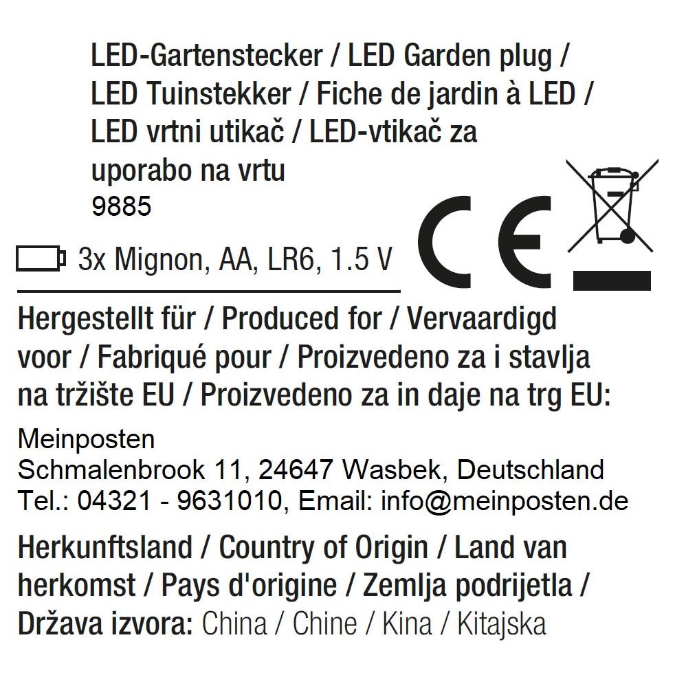 Gartenstecker Stern LED Weihnachtsbeleuchtung batterie Timer warmweiß 50x98 cm