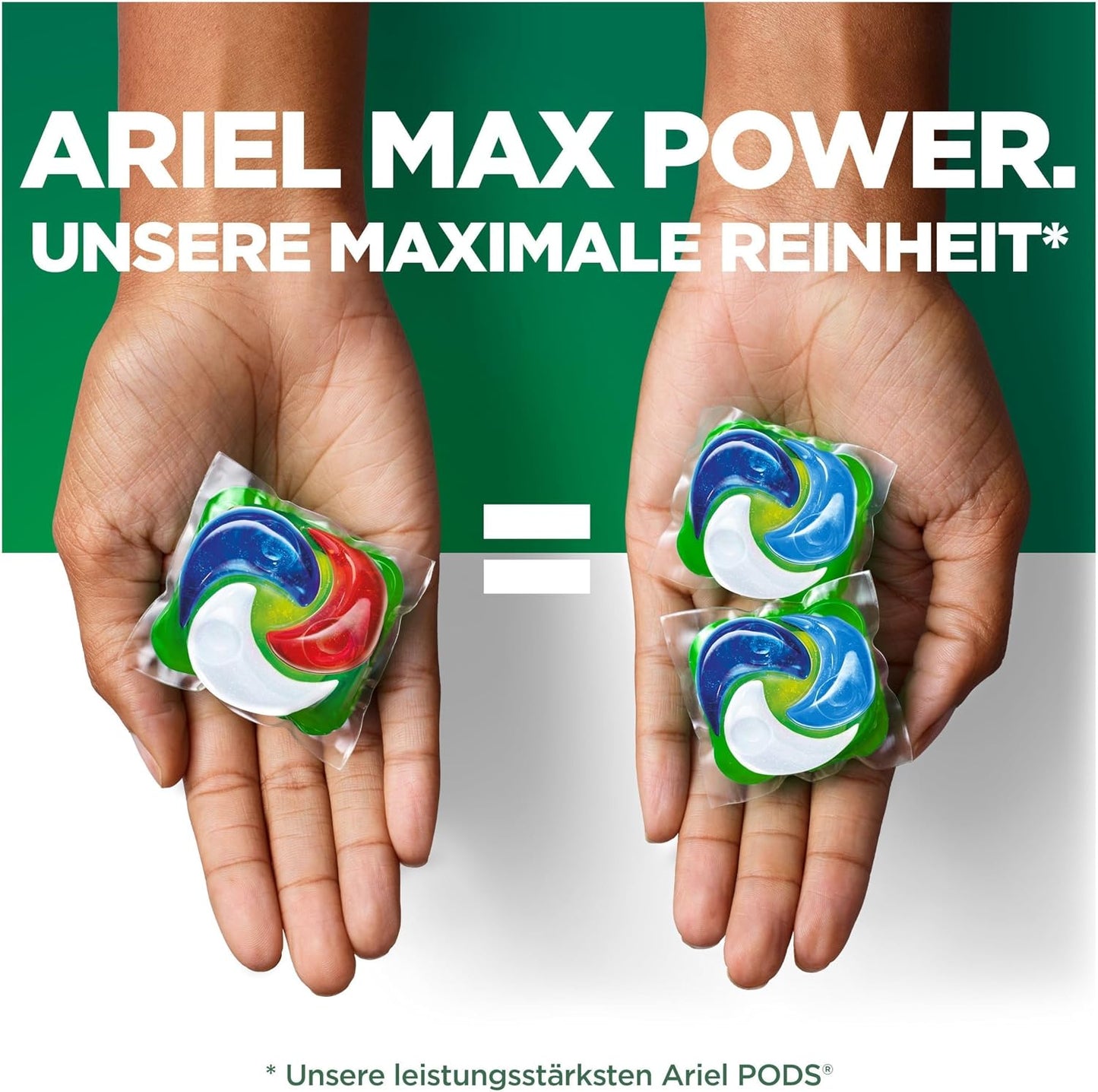Ariel Max Power PODS® – 66 Wäschen, 3in1 Fleckenentferner