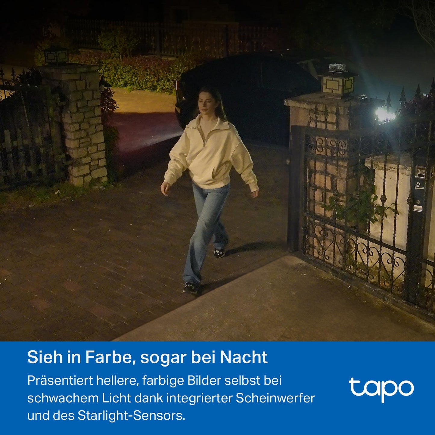Tapo C460 4K 8MP Überwachungskamera Aussen Akku, Starlight-Farb-Nachtsicht, Dual-Band WLAN, Magnetfuß, Verschlüsselte microSD-Aufzeichnung, KI-Erkennung, 10000-mAh-Akku