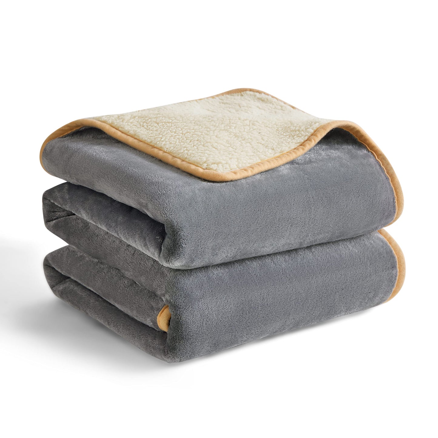 LE SURE wasserdichte Hundedecke Grosse Hunde - 100x120cm Outdoor Hundedecke waschbar, Hundedecke Sofaschutz aus Sherpa Fleece, Katzendecke weich, grau