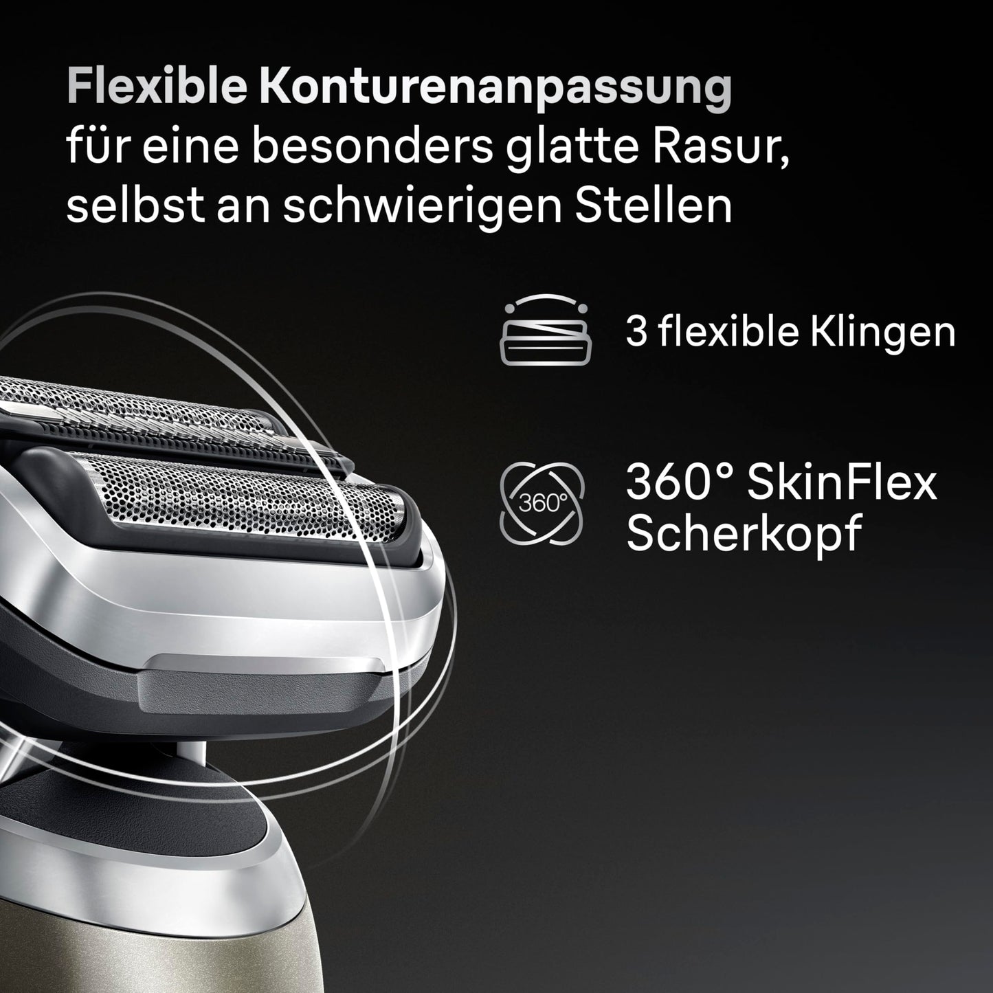 Braun Series 7 Rasierer Herren Elektrisch, Elektrorasierer, 60 Min. Akku, 4in1 SmartCare Center, +2 Aufsätze, Kabelloser Nass- & Trockenrasierer Männer, Wasserdicht, Made in Germany, 72-C7650cc, Gold