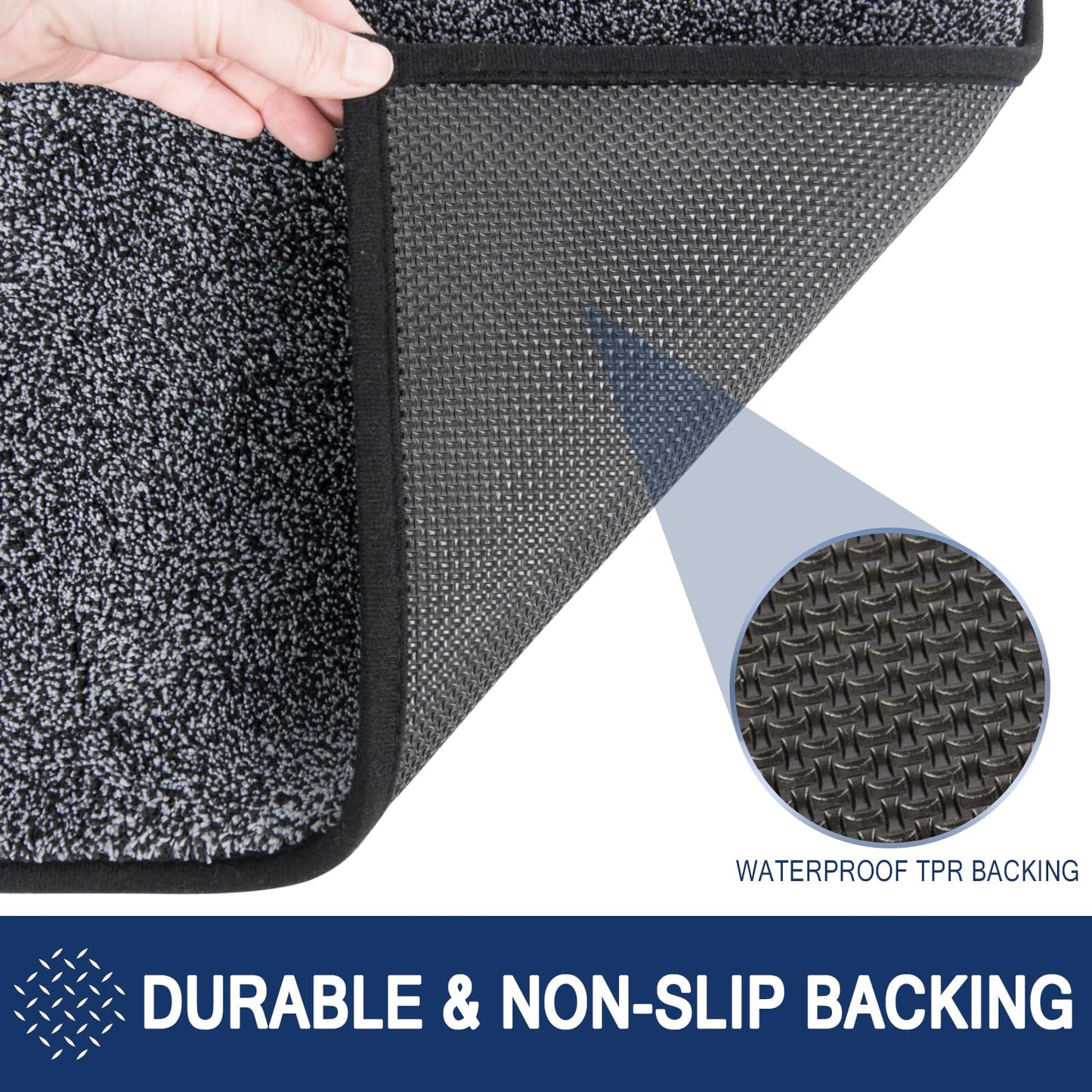 FCSDETAIL Schmutzfangmatte Innen 120 x 180 cm, rutschfeste Sauberlaufmatte, Eingangstürmatte mit Wasserabsorbierenden, Fussmatte Waschbarer Teppich Wohnzimmer Schlafzimmer