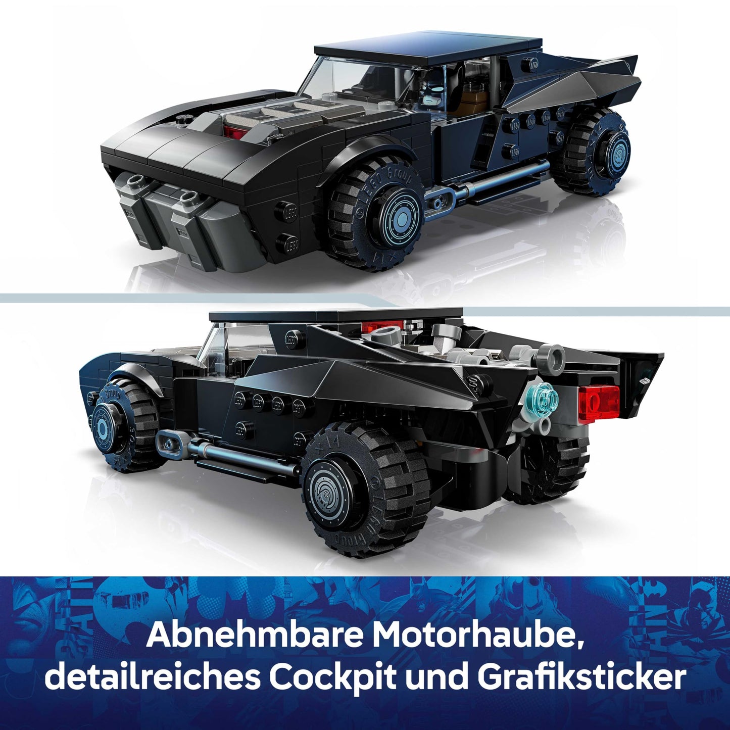 LEGO DC Batman: The Batman Batmobil - Kinder Spielzeug - Spielset mit Modellauto und Superhelden Minifigur für Kinder ab 9 Jahren - Kreatives Geschenk für Jungen, Mädchen und Fans - 76332