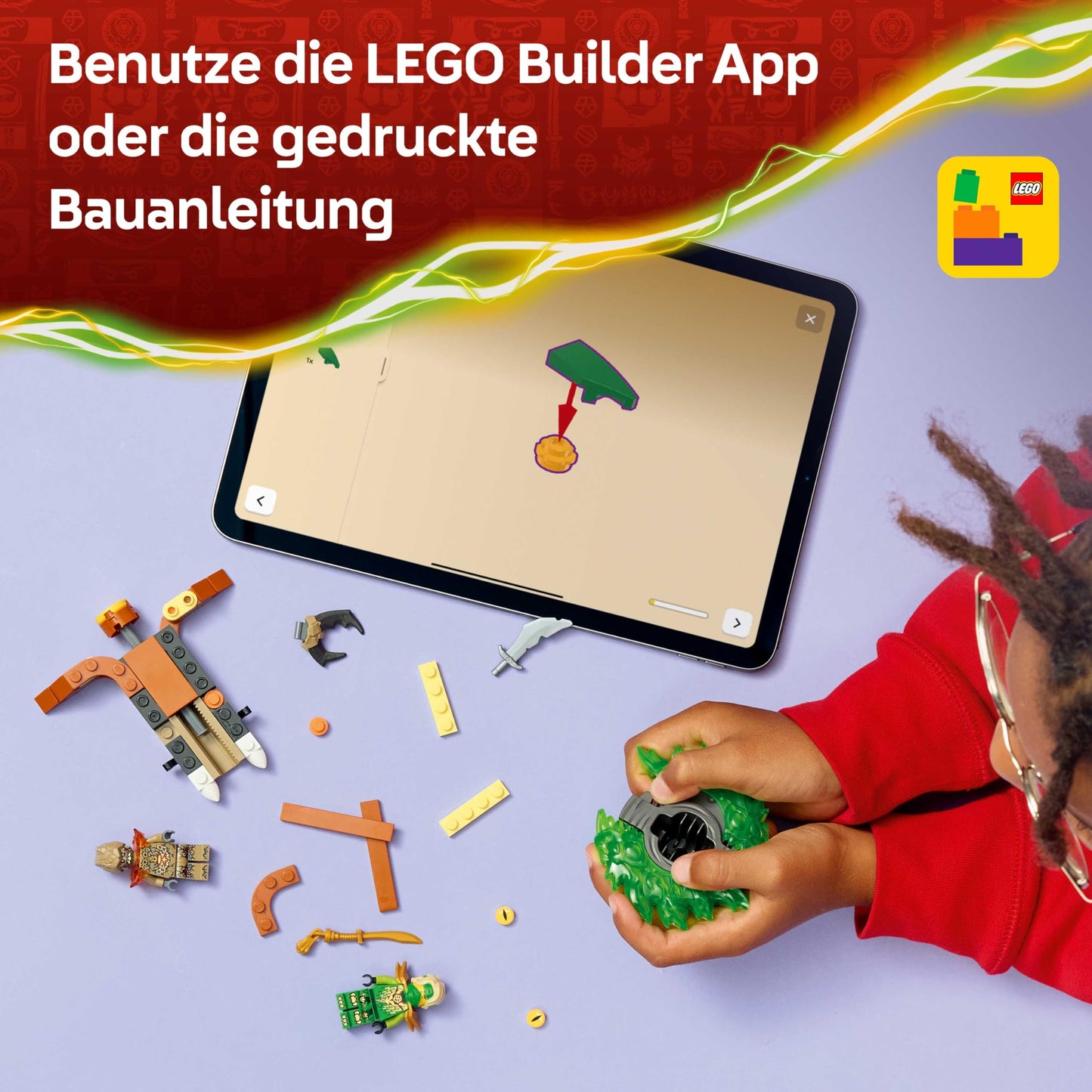 LEGO NINJAGO Lloyd vs. Erdmonster-Spinner - Ninja Spielzeug mit Abschussvorrichtung, Kampfkreiseln und 2 Minifiguren für Jungen & Mädchen - Geschenk für Kinder ab 6 Jahren - 71850