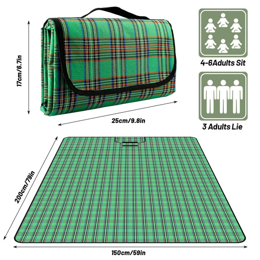 Große wasserdichte Picknickdecke 150 x 200 cm für Outdoor und Camping-BAXIWUY