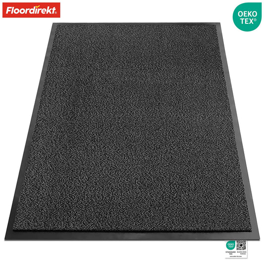 etm® Schmutzfangmatte - Note 1,6: Sieger Preis-Leistung - Fußmatte in vielen Größen - Türmatte Fußabstreifer für Haustür innen und außen (Anthrazit-Schwarz, 90x150 cm)
