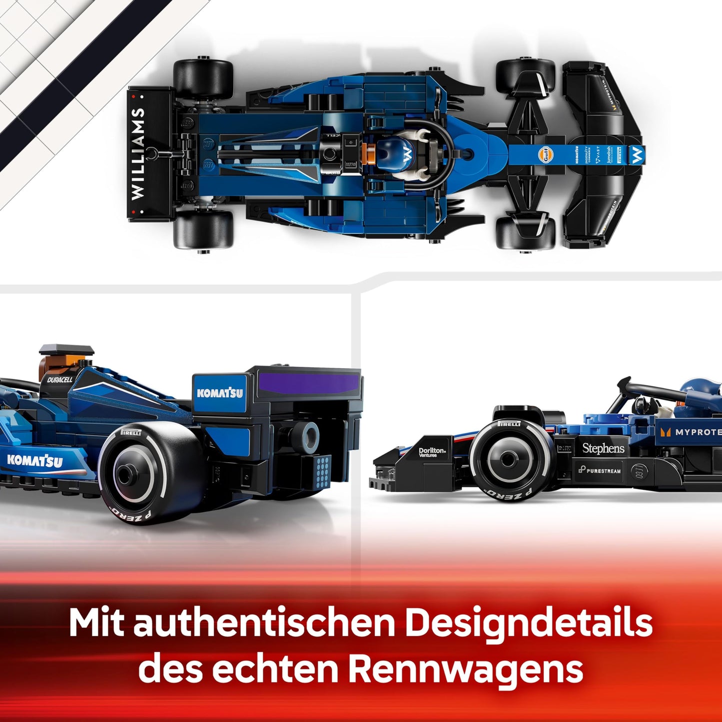 LEGO Speed Champions Williams Racing FW46 F1 Rennauto - Spielzeug mit Formel 1 Minifigur zum Sammeln - Geschenk für Jungen & Mädchen ab 10 Jahren und Erwachsene Motorsport Fans 77249