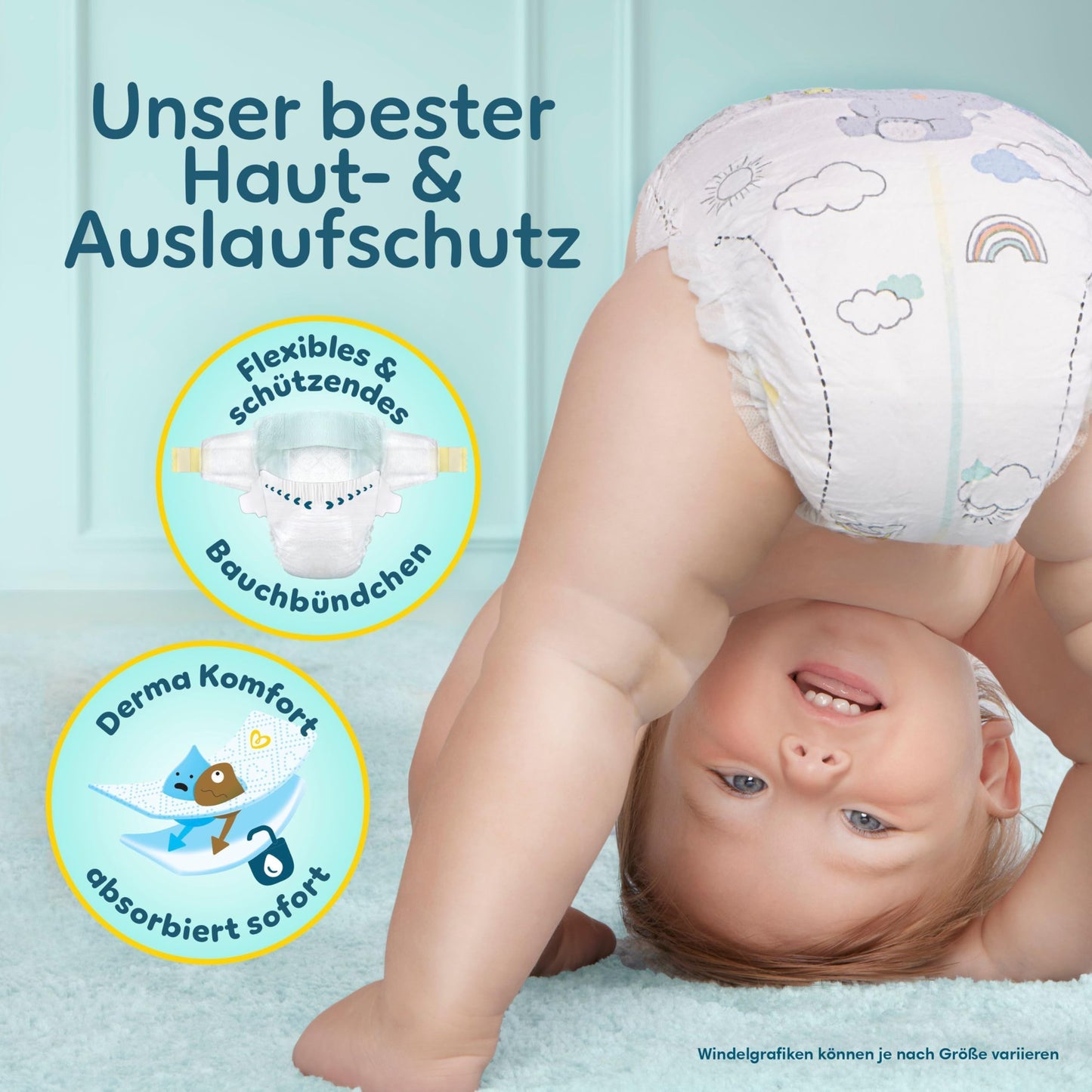 Pampers Premium Protection Größe 7, 156 Windeln, 15kg+, unser Nr. 1 Haut- und Auslaufschutz