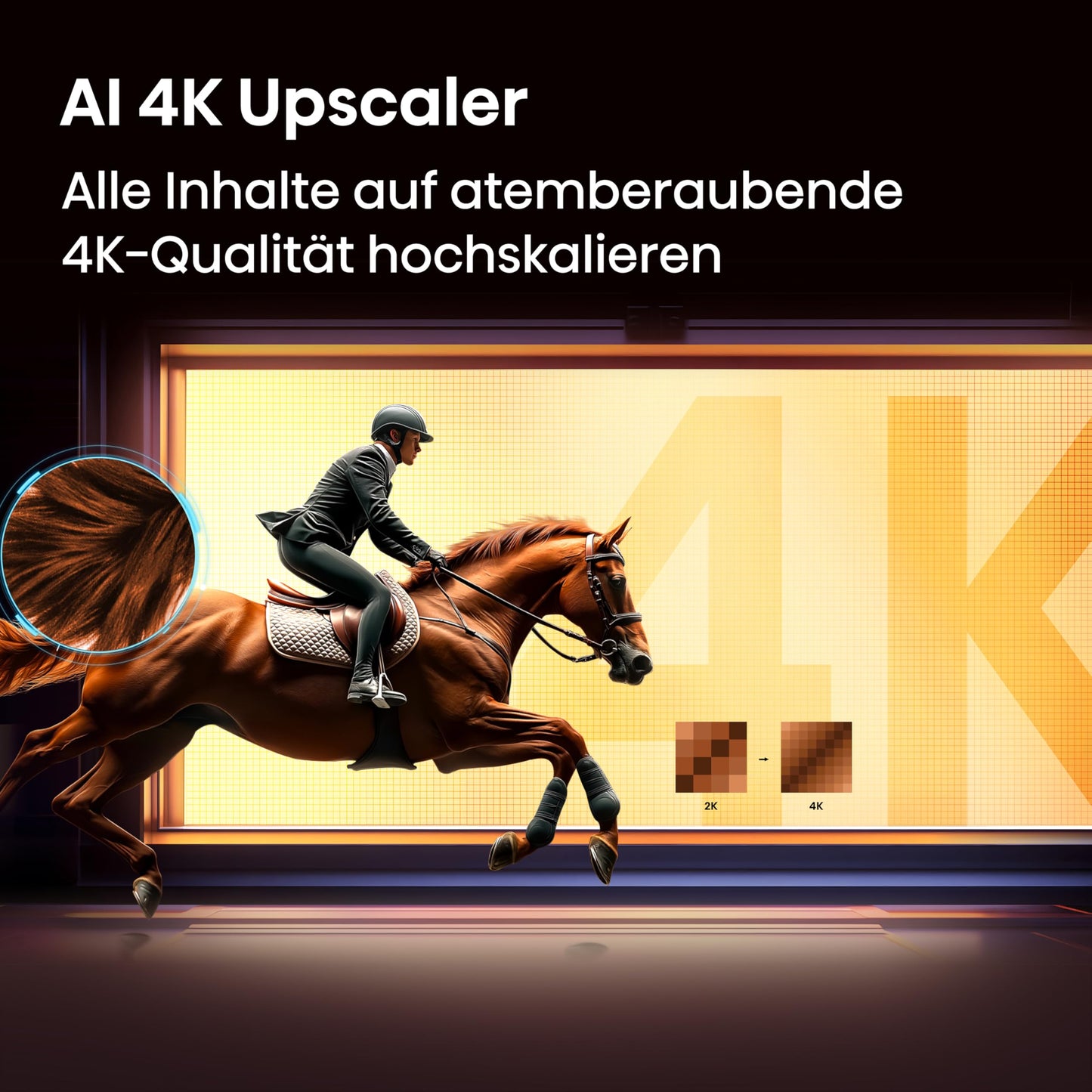 Hisense 58E7DS Fernseher 58 Zoll, 4K UHD QLED, Smart TV, Hi-View AI Engine, 60Hz Game Mode Plus, Dolby Vision IQ, HI-QLED Colour, Filmmaker Mode, AI Smooth Motion, Airplay, Sprachsteuerung[2026]
