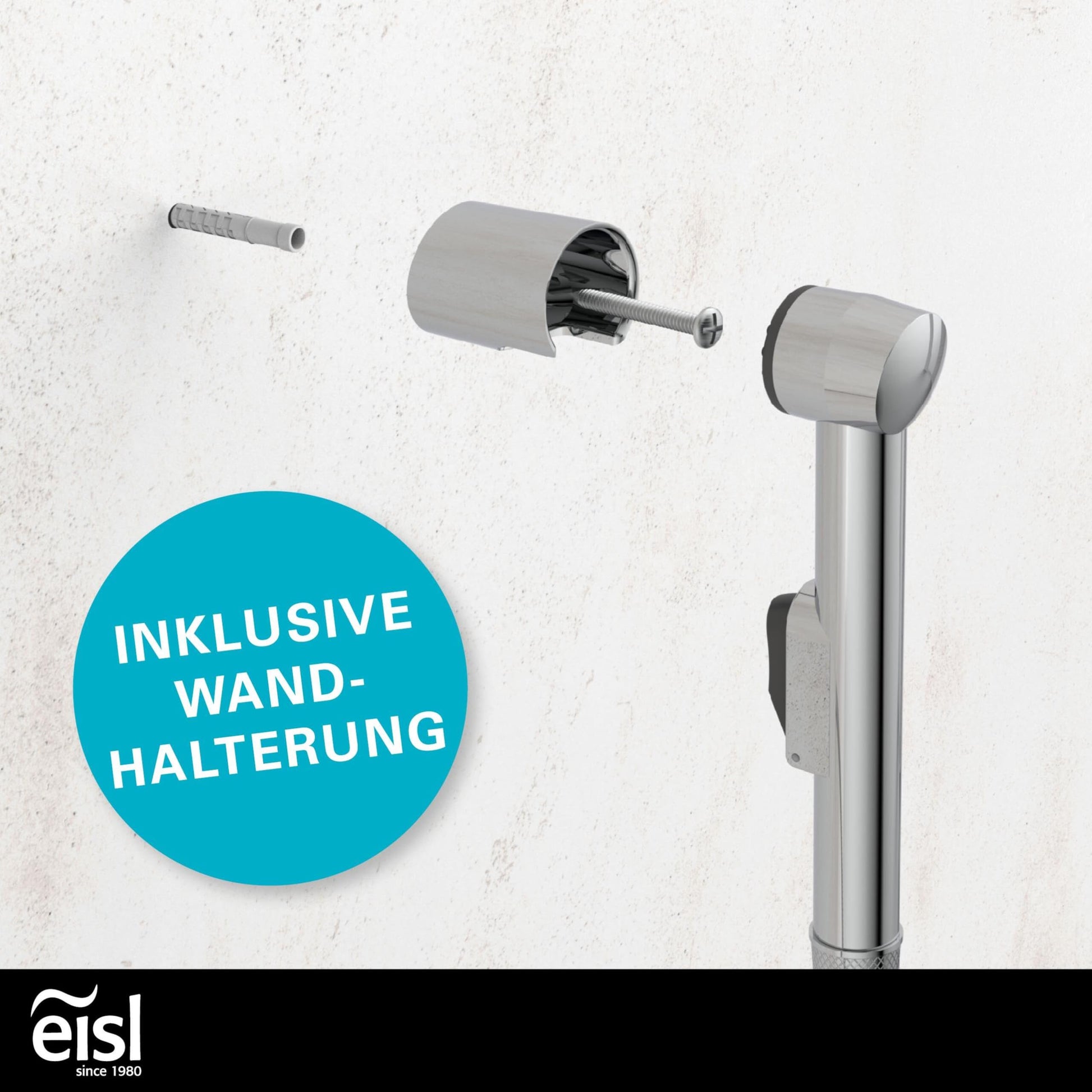 Handbrause Waschbeckenbrause Chrom mit Schlauch und Adapter für Küche Bad-EISL