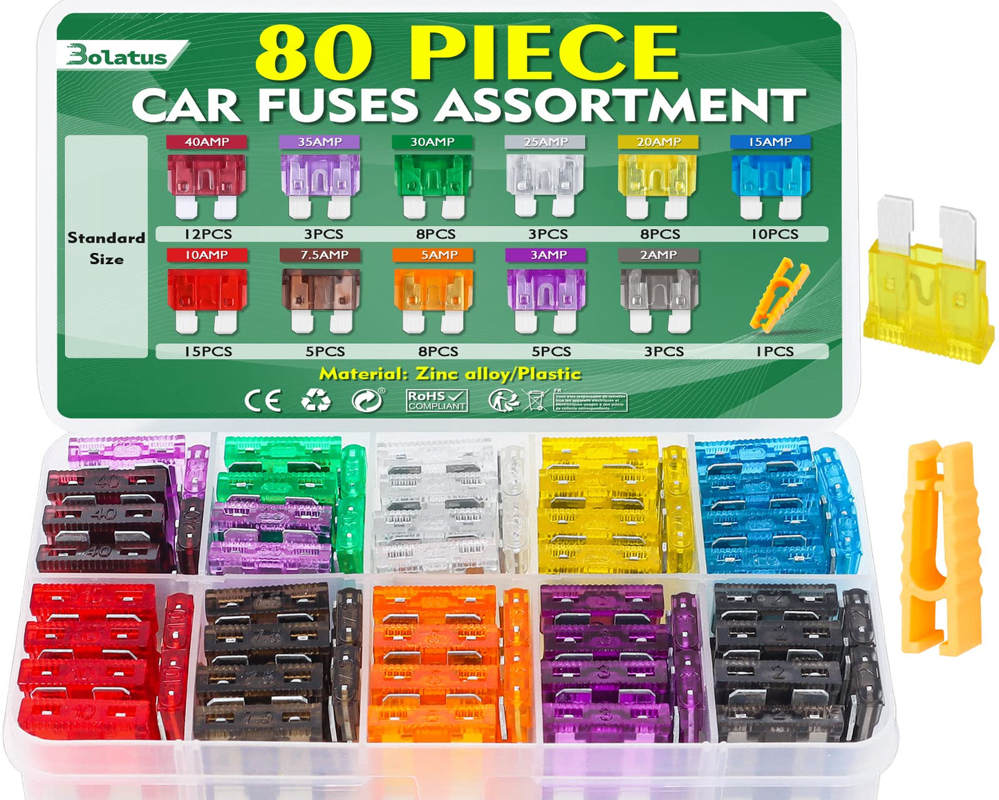 Standard Kfz Sicherungs Set 80 Teilig Mit Sicherungszieher