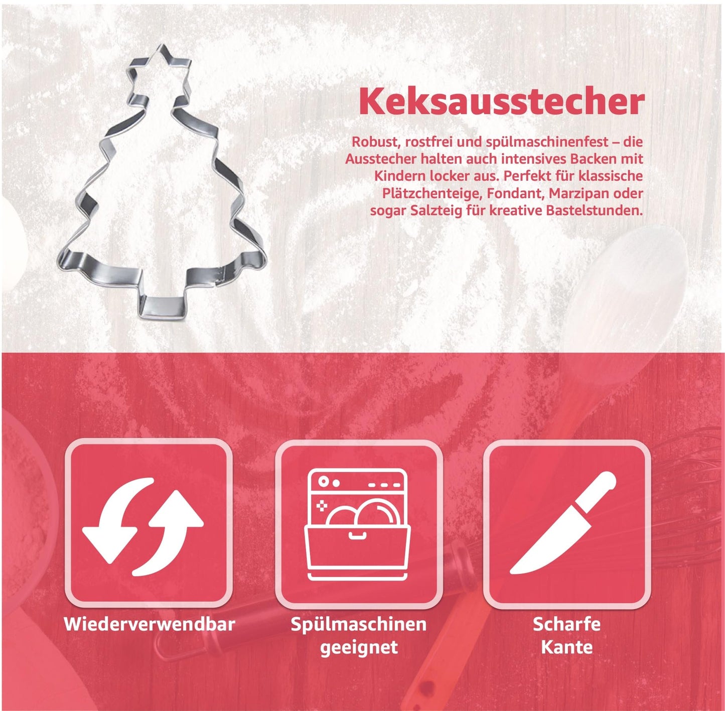 20x Ausstecher Weihnachten Advent Motive Set Kekse Backen Steckfo