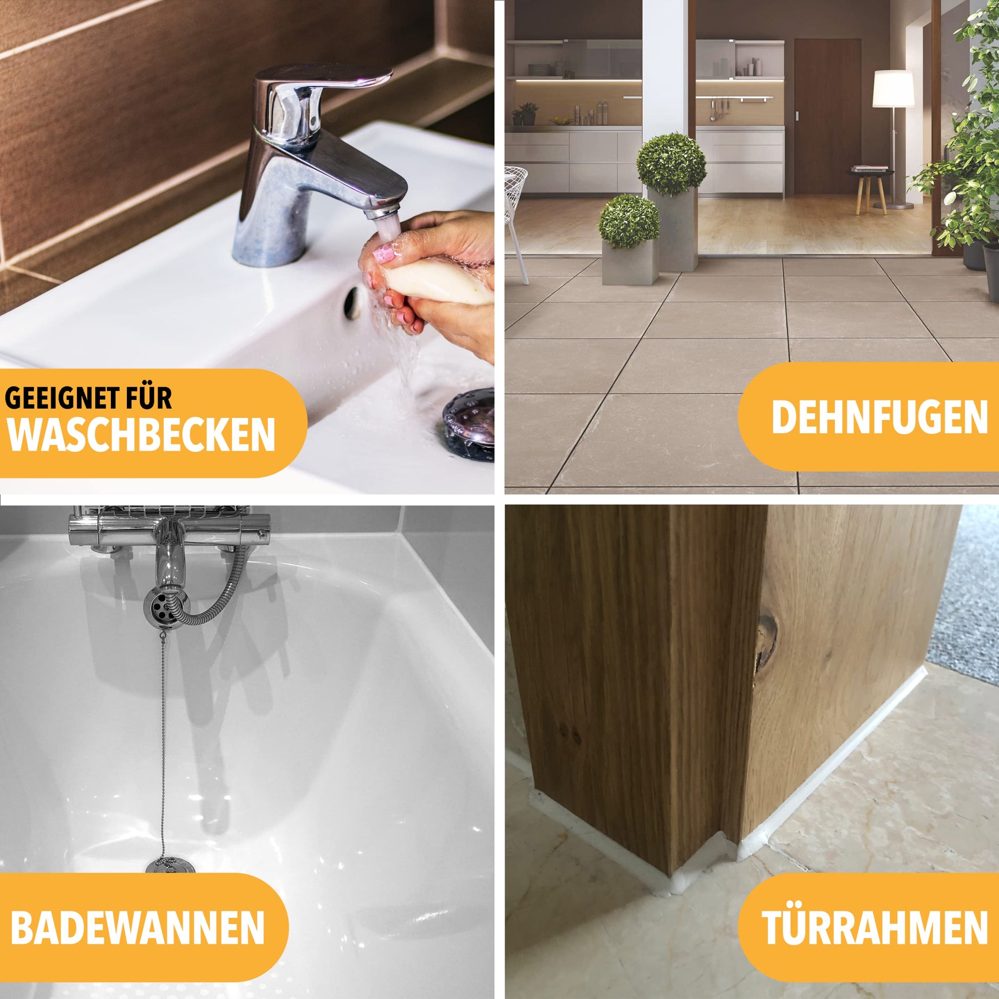 Silikonentferner und Fugenglätter Set 5 teilig für saubere Silikonfugen-STONE REEF