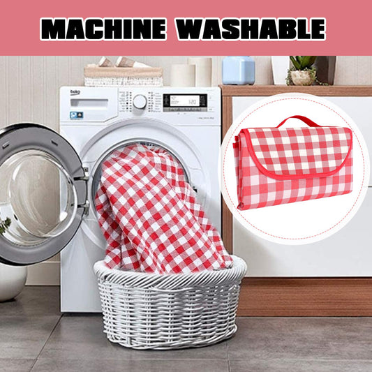 Rienan Picknickdecke Wasserdicht Isoliert Faltbar Für 4-6 Personen Rot-Rienan