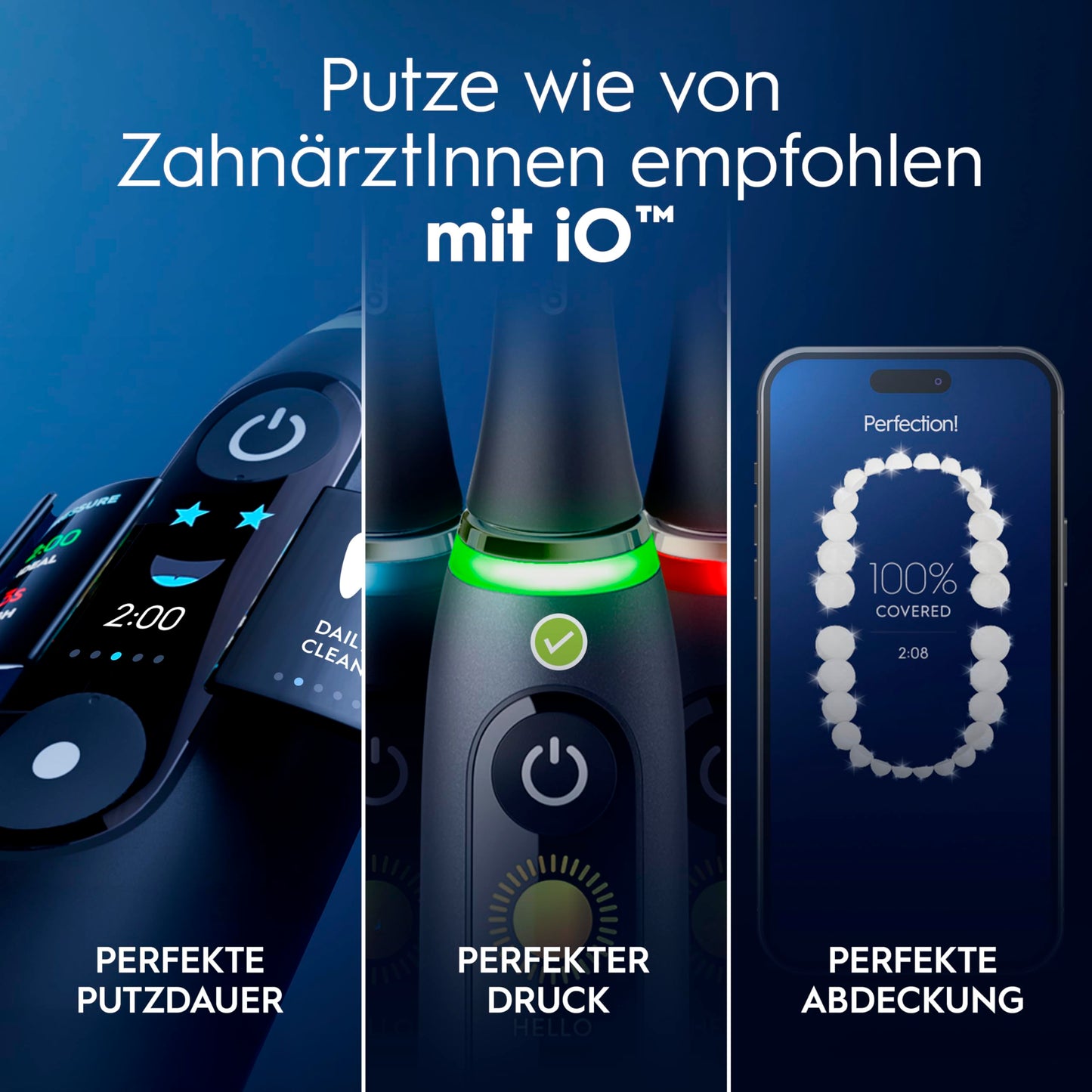 Oral-B iO Series 6 Plus Edition Elektrische Zahnbürste, Doppelpack — Electric Toothbrush, Inkl. 4 Aufsteckbürsten, 5 Putzmodi für Zahnpflege, Reise-Etui — Designed by Braun, Schwarz/Rosa