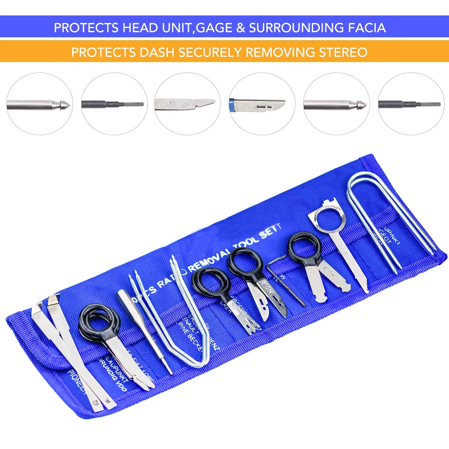 Universal Autoradio Ausbauwerkzeug Set 20 Teile fuer KFZ Radiosys