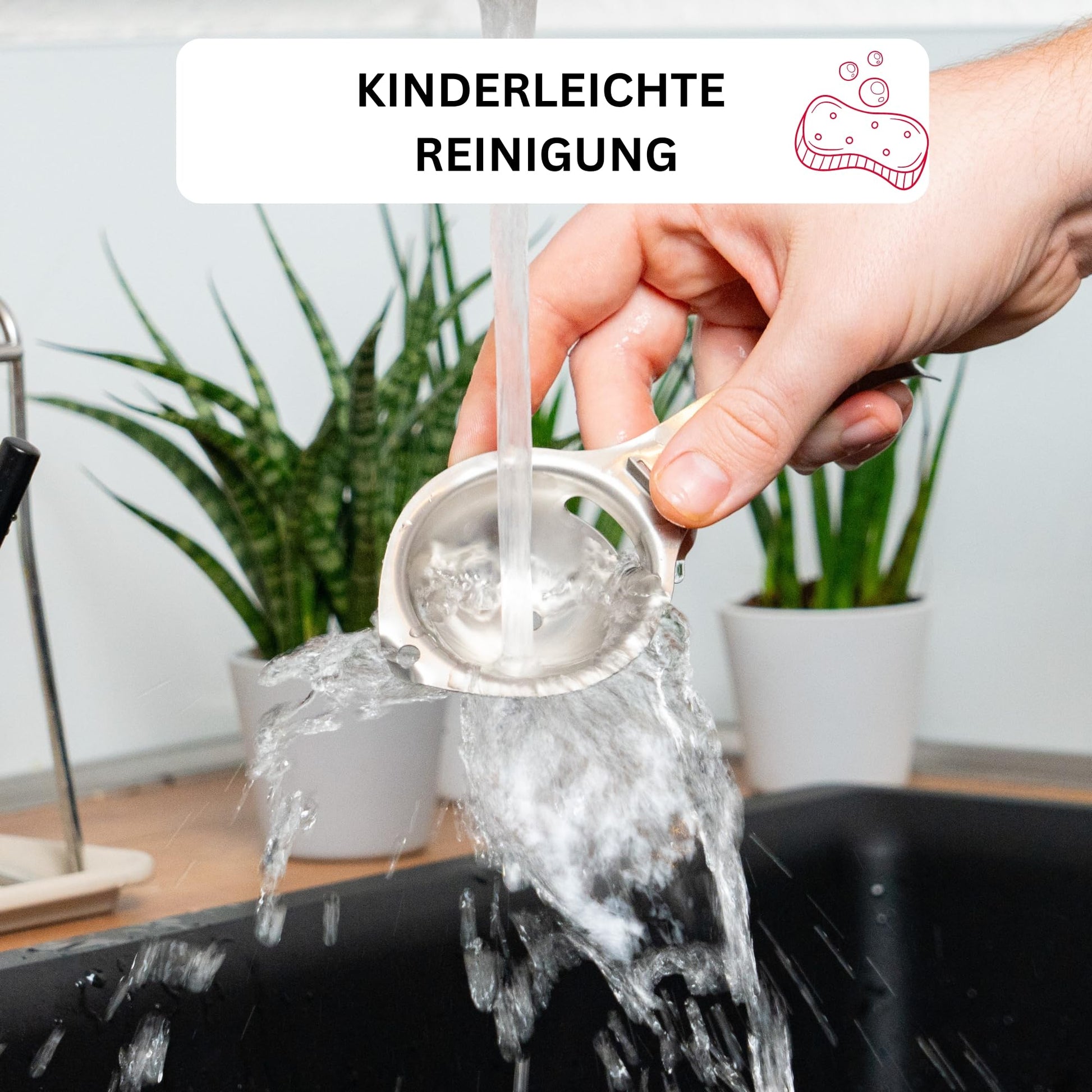 Westmark Eidottertrenner aus Edelstahl mit langem Griff 16,7 cm-Westmark