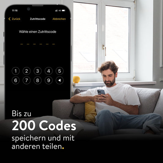 Nuki Smart Lock Go (2025) mit Bluetooth, WLAN & Matter, elektronisches Türschloss macht Smartphone zum Schlüssel, Nachrüsten ohne Zylindertausch – Smart Lock inkl. Keypad