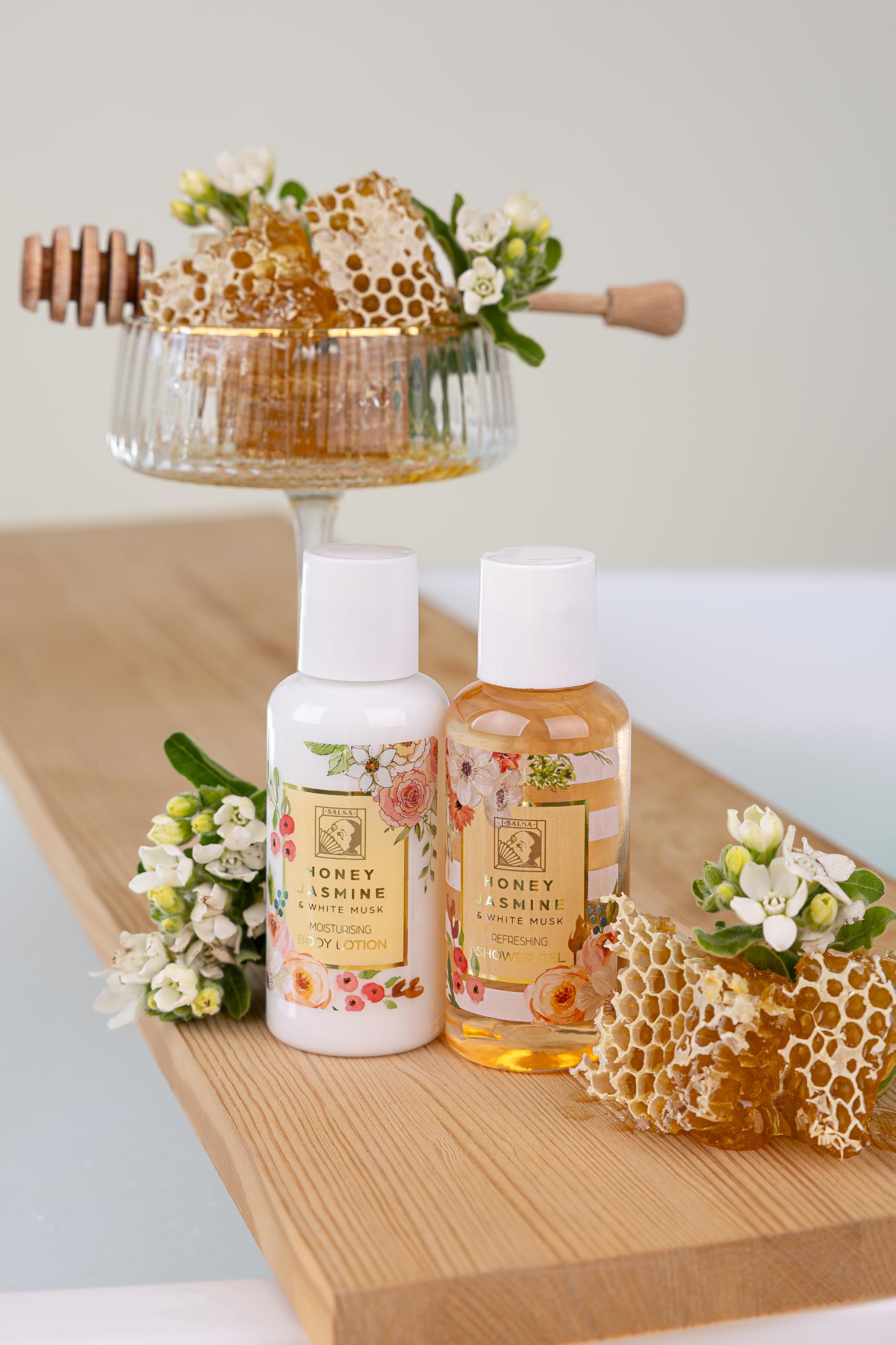 Accentra Duschset Frauen Geschenkset Honey Jasmine Pflegeset 2-teilig-accentra