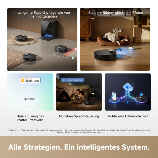 dreame X60 Pro Ultra Complete Saugroboter mit Wischfunktion, 42 000 Pa, Dual UltraExtend Arm, Zwei KI-Kameras, Hindernisüberqu. (10 cm), Auto-Entl., Mopp-Selbstreinigung (100 °C)