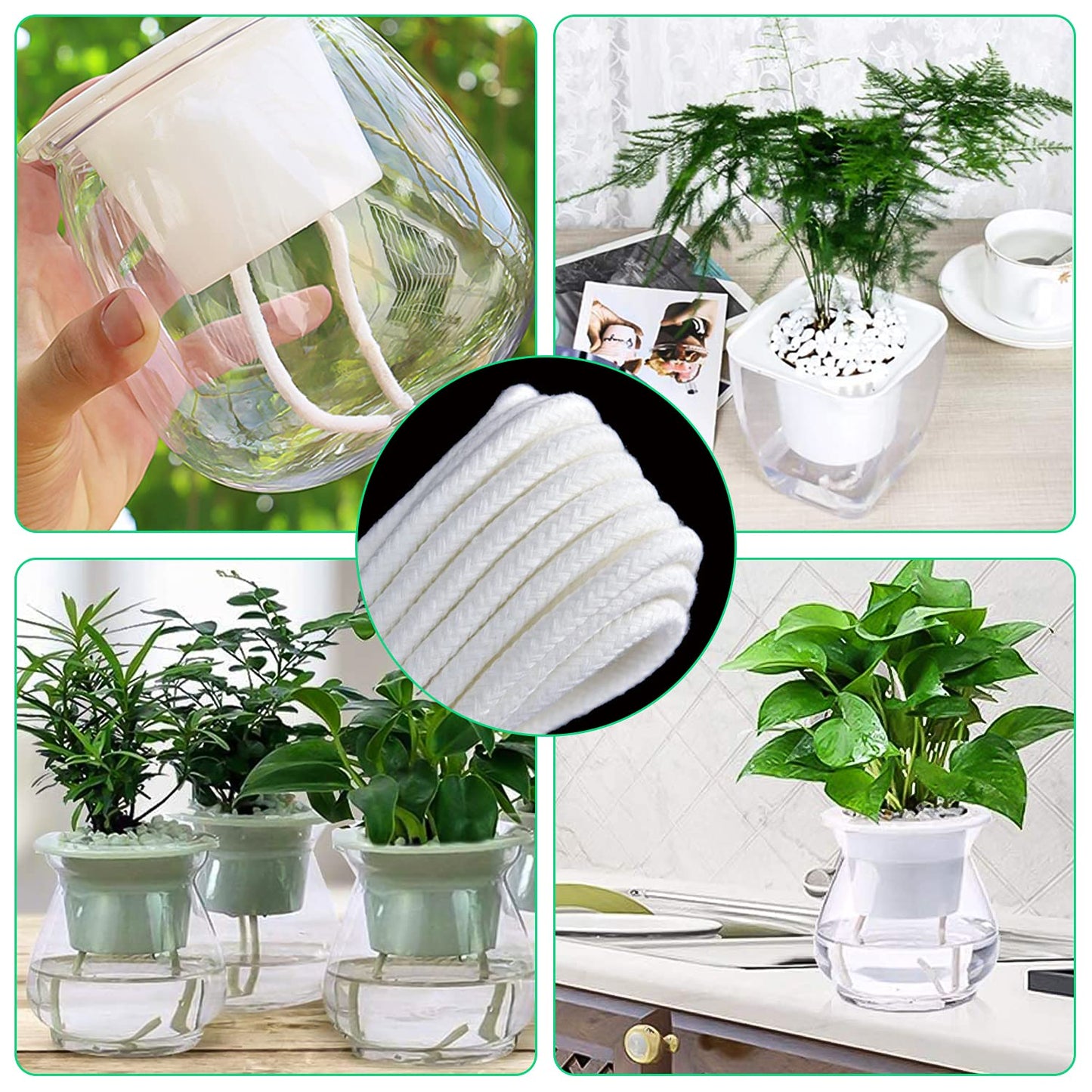 Automatisches Baumwoll Bewaesserungsseil 20m Tropfbewaesserung DIY Pflanzen-QIQN