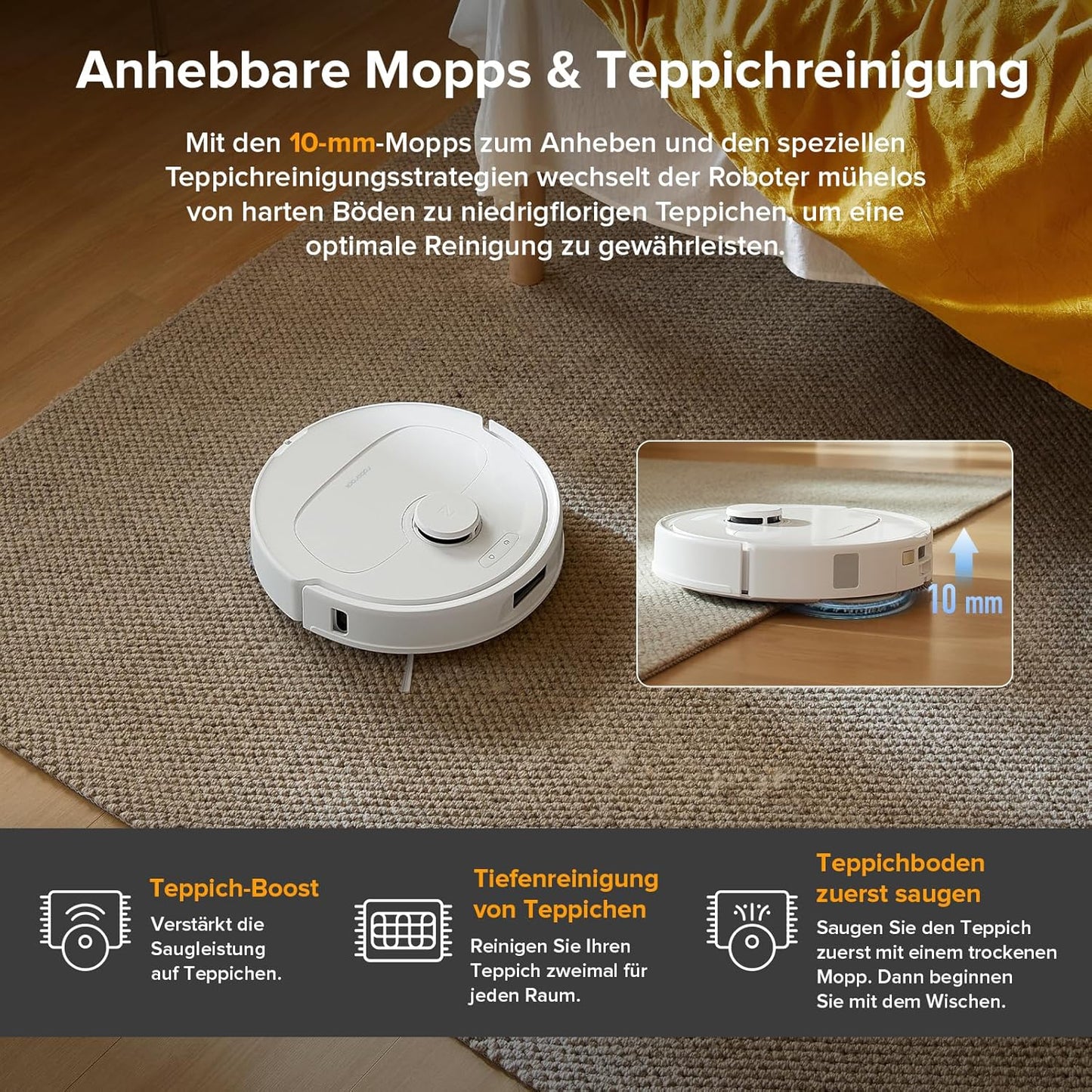 roborock Qrevo 8000Pa Saugroboter mit Wischfunktion